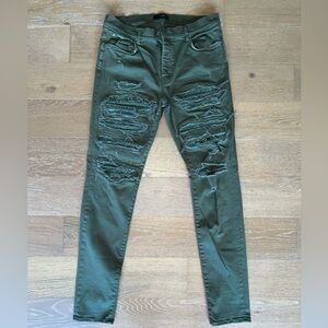 Amiri Men's Green Bandana Thrasher Skinny